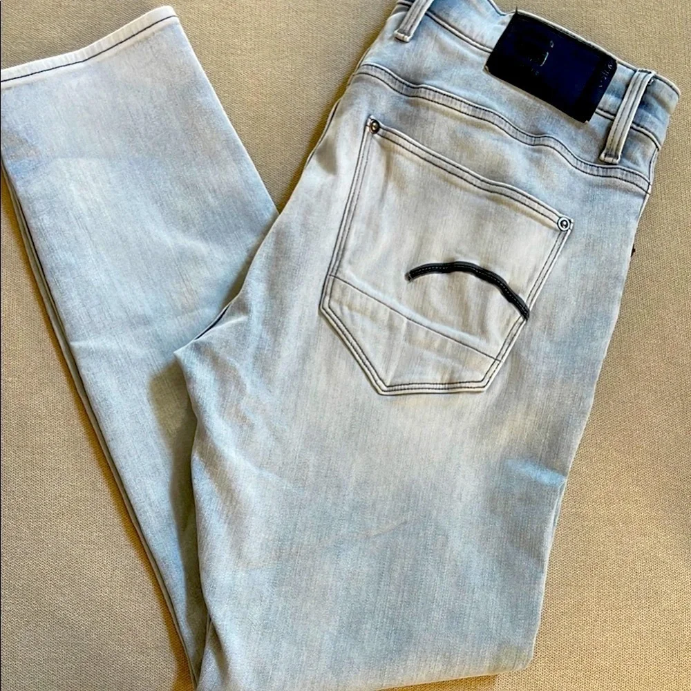 G-Star Men's Light Gray Slim Jeans 33x30